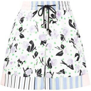 Stine Goya Klodi Flowermarket Stripes Printed Cotton Shorts Denmark NWT M